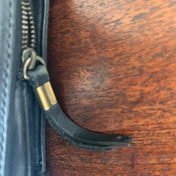 Madewell The Morgan Leather Crossbody Bag Clutch Black with Mirror Boho Concert - Picture 3 of 8